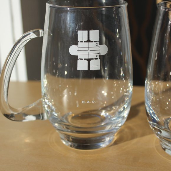 Vintage 1960 Grumman O.A.O E-2A Hawkeye Gulfstream OV-1 Mohawk glasses w/Handles - Picture 9 of 12